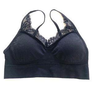 Black Lace Padded Bralette, Size XS